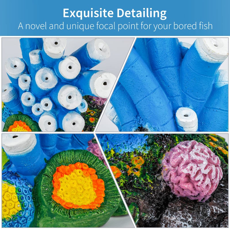 Uniclife Aquarium Ornament Bubbler with 6.5 ft. Airline Tubing, Air Stone and Air Valve Connector for Fish Tank Decoration - Image 3